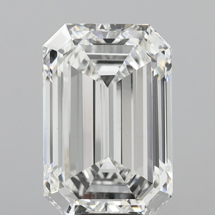 8.01 Carat Emerald Shaped, Excellent Cut, F Color, VS1 Clarity, IGI Certified Lab Grown Diamond