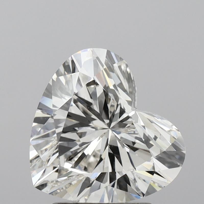 3.10 Carat Heart Shaped, Ideal Cut, H Color, VVS1 Clarity, IGI Certified Lab Grown Diamond