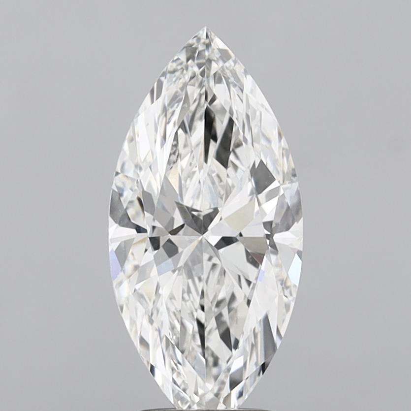 2.55 Carat Marquise Shaped, Ideal Cut, F Color, VVS2 Clarity, IGI Certified Lab Grown Diamond