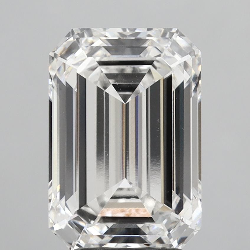 5.07 Carat Emerald Shaped, Ideal Cut, F Color, VS1 Clarity, IGI Certified Lab Grown Diamond