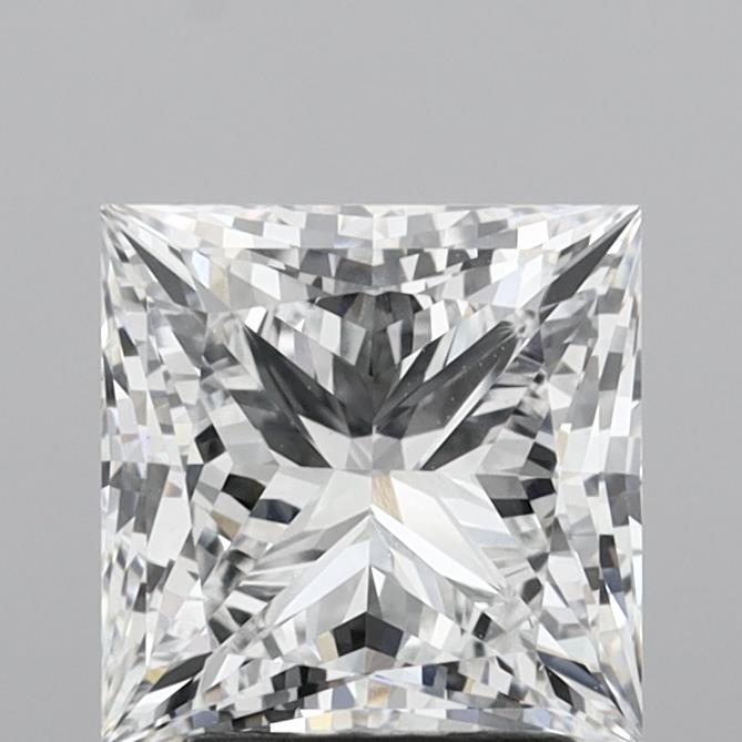 3.09 Carat Princess Shaped, Ideal Cut, E Color, VVS2 Clarity, IGI Certified Lab Grown Diamond