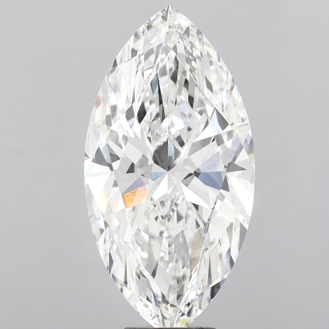 10.07 Carat Marquise Shaped, Ideal Cut, F Color, VVS2 Clarity, IGI Certified Lab Grown Diamond