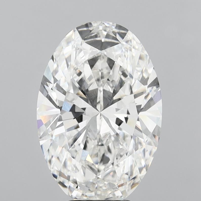 6.04 Carat Oval Shaped, Ideal Cut, F Color, VVS2 Clarity, IGI Certified Lab Grown Diamond