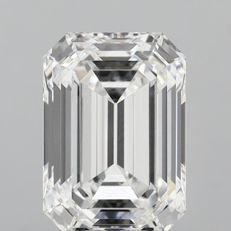 3.05 Carat Emerald Shaped, Ideal Cut, E Color, VS2 Clarity, IGI Certified Lab Grown Diamond