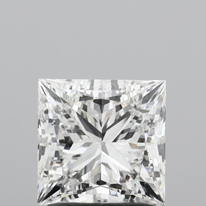 1.84 Carat Princess Shaped, Ideal Cut, E Color, VVS2 Clarity, IGI Certified Lab Grown Diamond