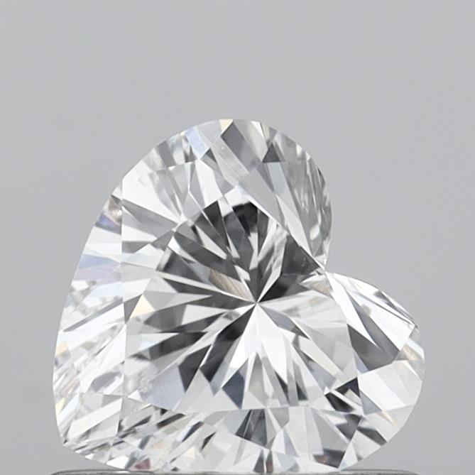 0.56 Carat Heart Shaped, Very Good Cut, D Color, VVS2 Clarity, IGI Certified Lab Grown Diamond