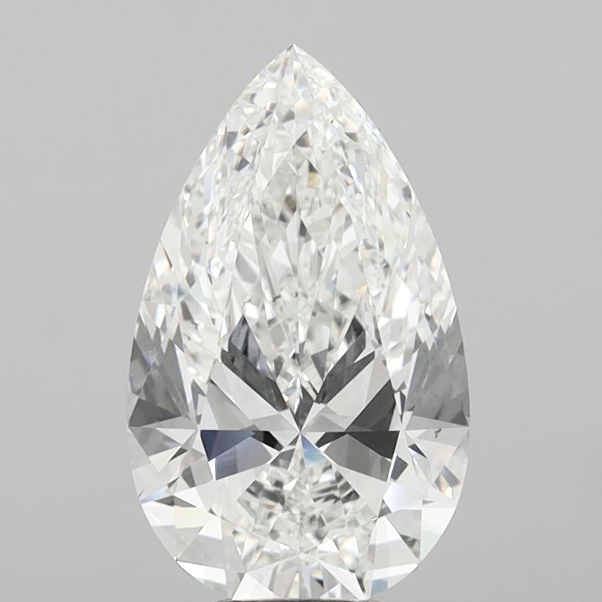 6.07 Carat Pear Shaped, Ideal Cut, E Color, VVS2 Clarity, IGI Certified Lab Grown Diamond