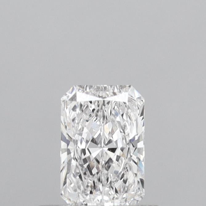 0.55 Carat Radiant Shaped, Ideal Cut, D Color, VVS2 Clarity, IGI Certified Lab Grown Diamond