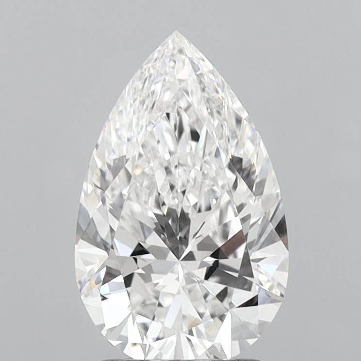 1.97 Carat Pear Shaped, Ideal Cut, E Color, VVS2 Clarity, IGI Certified Lab Grown Diamond