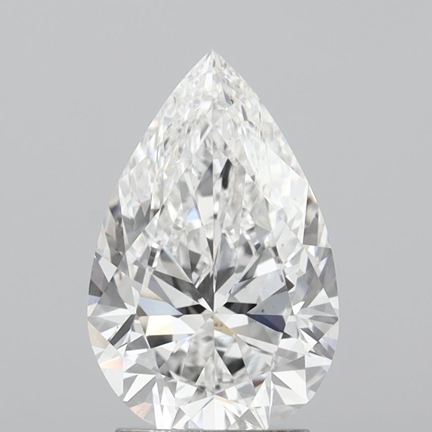2.51 Carat Pear Shaped, Ideal Cut, E Color, VS2 Clarity, IGI Certified Lab Grown Diamond