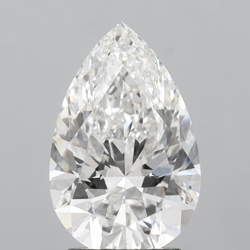 2.72 Carat Pear Shaped, Ideal Cut, G Color, VS2 Clarity, IGI Certified Lab Grown Diamond