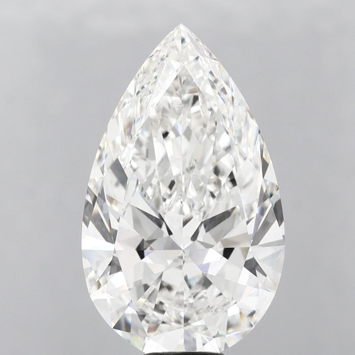 13.91 Carat Pear Shaped, Very Good Cut, F Color, VVS2 Clarity, IGI Certified Lab Grown Diamond