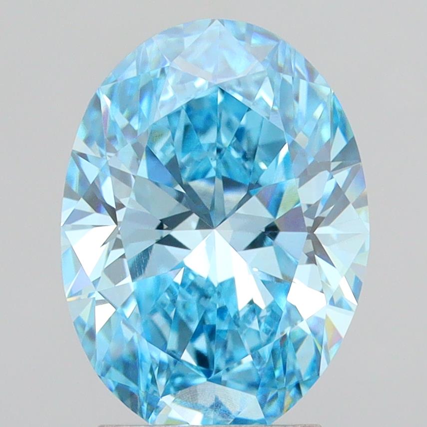 2.95 Carat Oval Shaped, Ideal Cut, VVS2 Clarity, IGI Certified Lab Grown Diamond