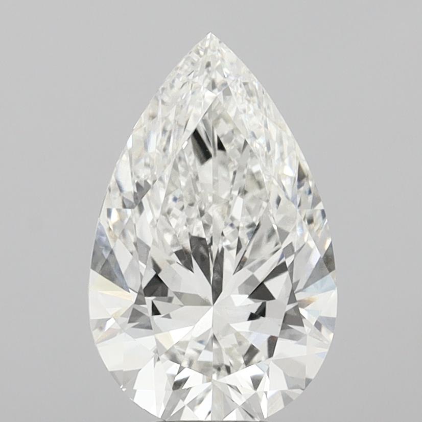 6.01 Carat Pear Shaped, Ideal Cut, G Color, VVS2 Clarity, IGI Certified Lab Grown Diamond