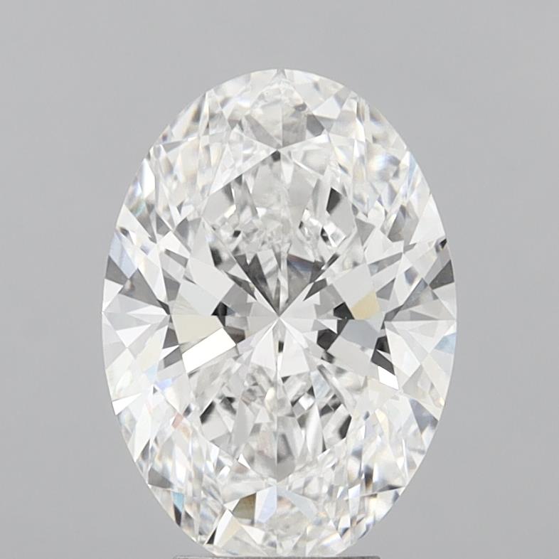 6.02 Carat Oval Shaped, Ideal Cut, D Color, VVS2 Clarity, IGI Certified Lab Grown Diamond