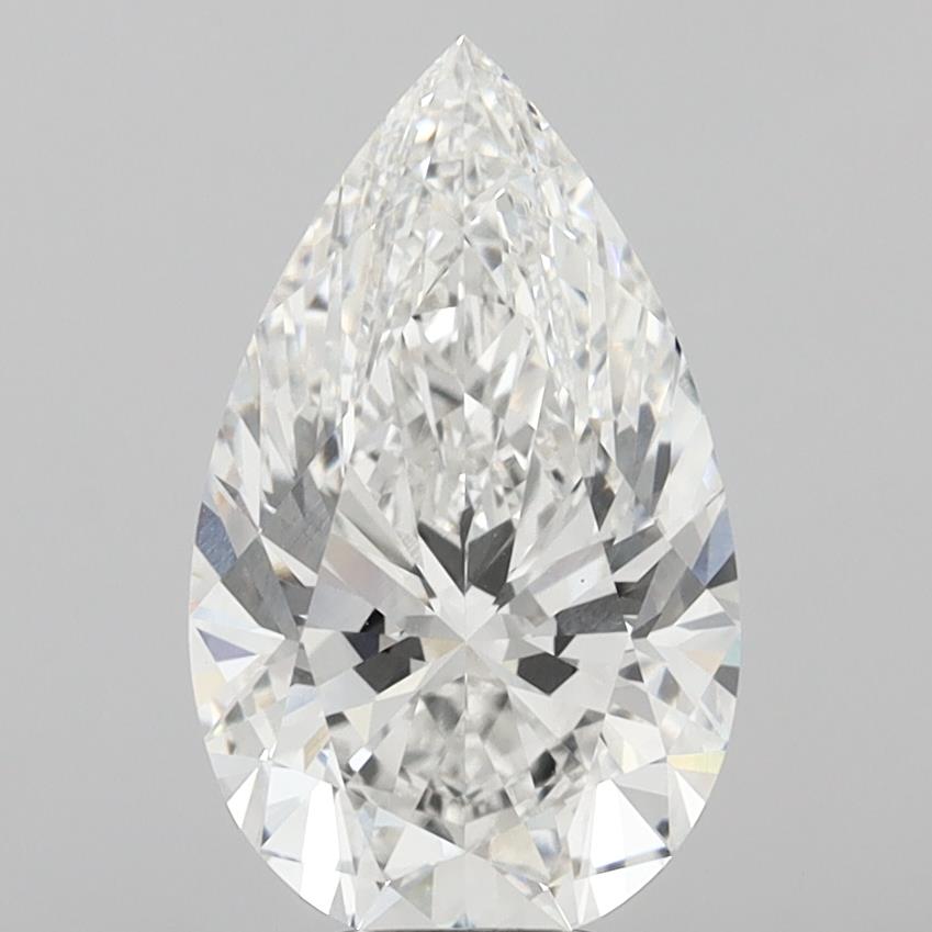 7.00 Carat Pear Shaped, Excellent Cut, F Color, VVS2 Clarity, IGI Certified Lab Grown Diamond