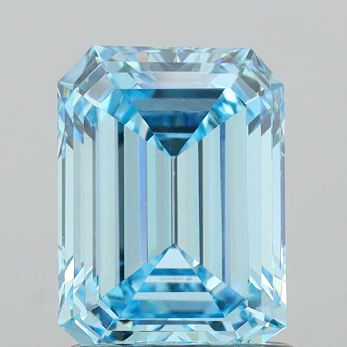 1.42 Carat Emerald Shaped, Ideal Cut, VS1 Clarity, IGI Certified Lab Grown Diamond