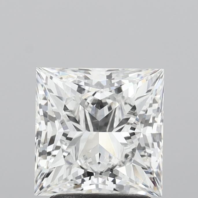 2.32 Carat Princess Shaped, Ideal Cut, D Color, VS1 Clarity, IGI Certified Lab Grown Diamond