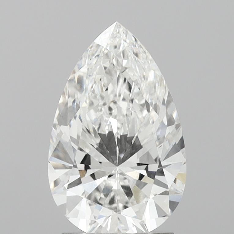 2.30 Carat Pear Shaped, Ideal Cut, F Color, VVS2 Clarity, IGI Certified Lab Grown Diamond