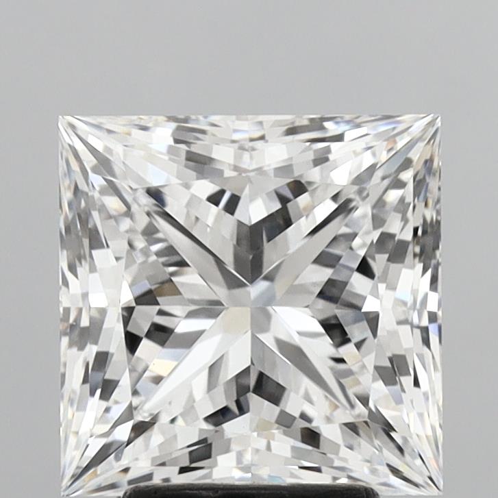 4.10 Carat Princess Shaped, Ideal Cut, E Color, VS1 Clarity, IGI Certified Lab Grown Diamond