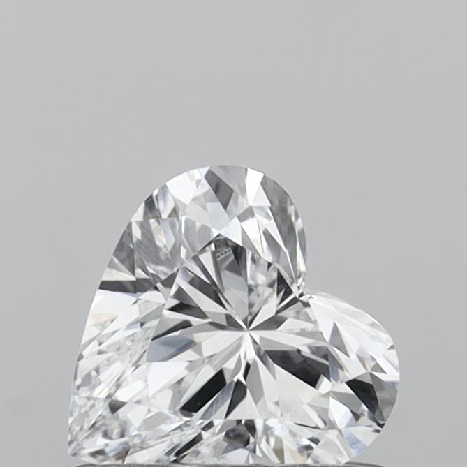 0.52 Carat Heart Shaped, Very Good Cut, D Color, VVS2 Clarity, IGI Certified Lab Grown Diamond
