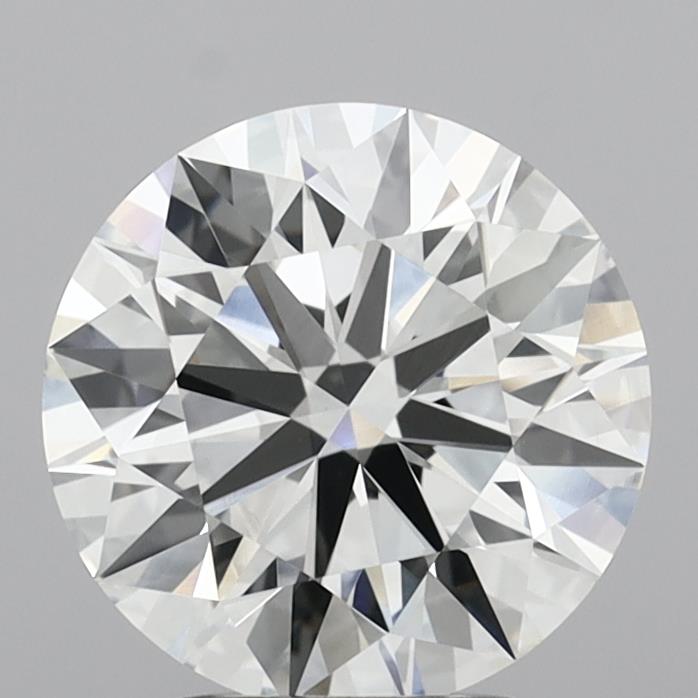 3.08 Carat Round Shaped, Ideal Cut, F Color, VVS2 Clarity, IGI Certified Lab Grown Diamond