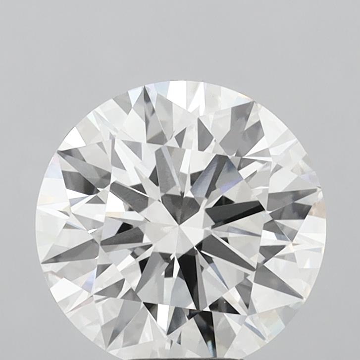 6.09 Carat Round Shaped, Excellent Cut, F Color, VVS2 Clarity, IGI Certified Lab Grown Diamond