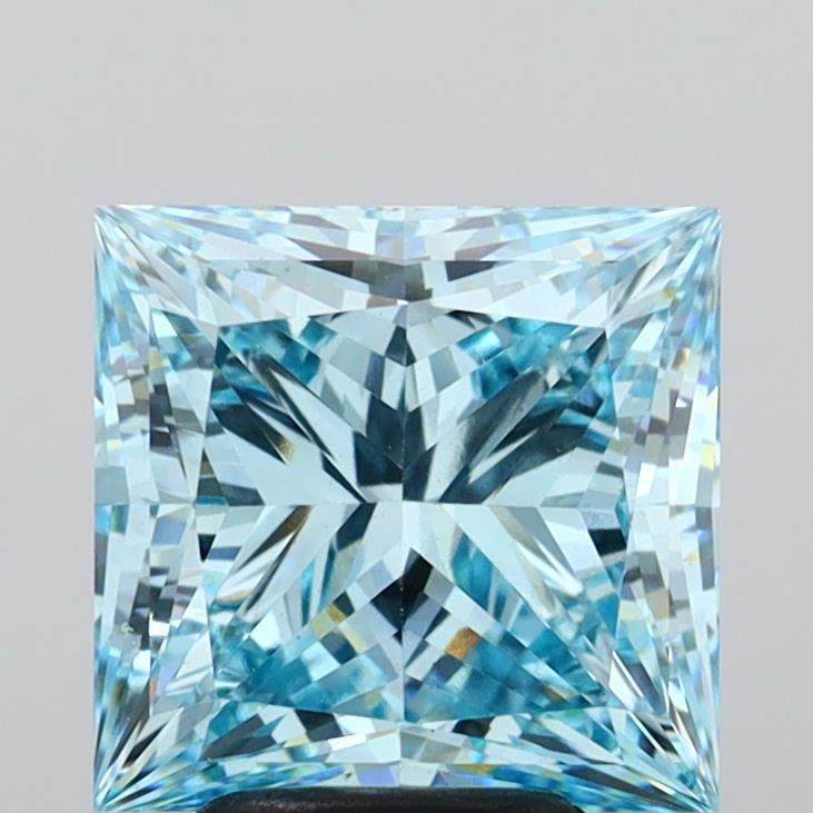 4.35 Carat Princess Shaped, Ideal Cut, VS1 Clarity, IGI Certified Lab Grown Diamond