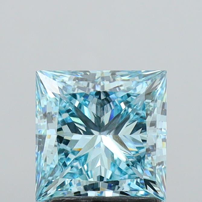 1.86 Carat Princess Shaped, Ideal Cut, VVS2 Clarity, IGI Certified Lab Grown Diamond