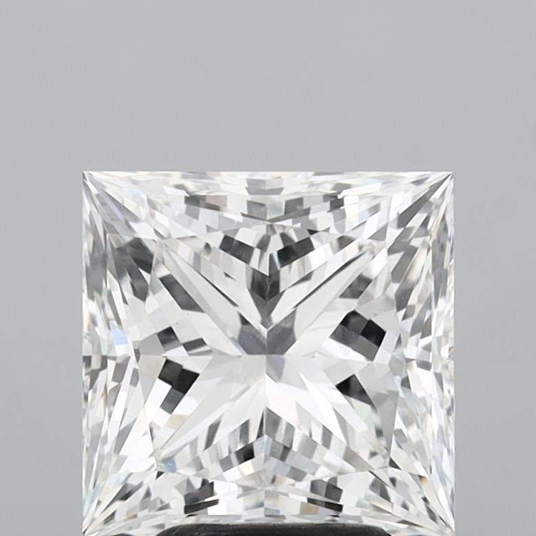 4.12 Carat Princess Shaped, Ideal Cut, E Color, VVS2 Clarity, IGI Certified Lab Grown Diamond