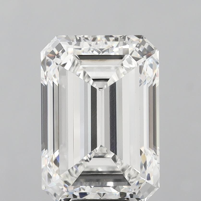 10.02 Carat Emerald Shaped, Ideal Cut, E Color, VVS2 Clarity, IGI Certified Lab Grown Diamond