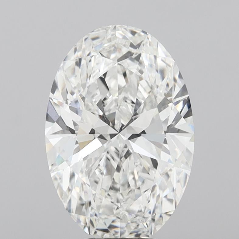 6.08 Carat Oval Shaped, Ideal Cut, F Color, VVS2 Clarity, IGI Certified Lab Grown Diamond