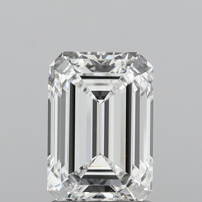 2.07 Carat Emerald Shaped, Ideal Cut, D Color, VVS2 Clarity, IGI Certified Lab Grown Diamond