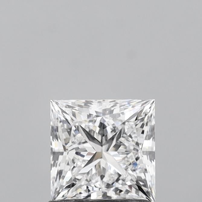 1.04 Carat Princess Shaped, Ideal Cut, D Color, VVS1 Clarity, IGI Certified Lab Grown Diamond