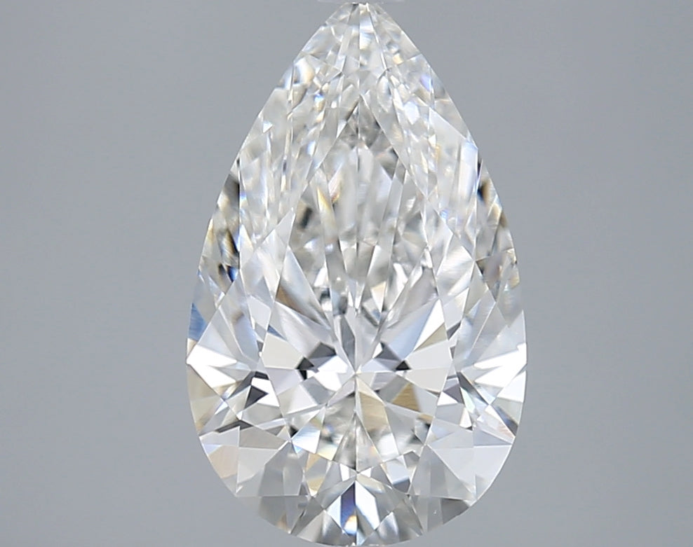 3.01 Carat Pear Shaped, Ideal Cut, F Color, VVS1 Clarity, IGI Certified Lab Grown Diamond
