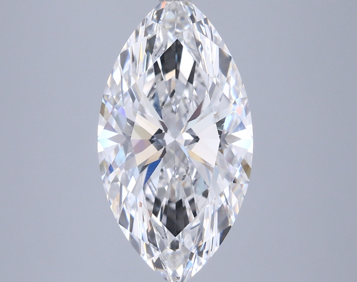 4.03 Carat Marquise Shaped, Ideal Cut, F Color, VVS1 Clarity, IGI Certified Lab Grown Diamond