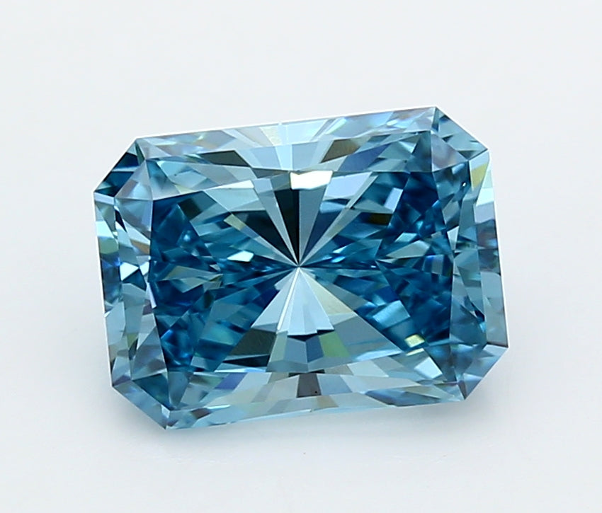 2.74 Carat Radiant Shaped, Ideal Cut, VS1 Clarity, IGI Certified Lab Grown Diamond