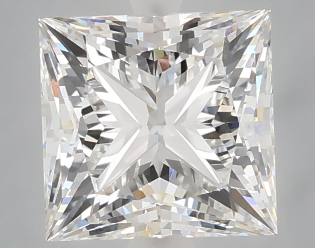 2.02 Carat Princess Shaped, Ideal Cut, E Color, VVS2 Clarity, IGI Certified Lab Grown Diamond
