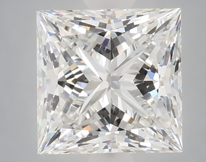 2.59 Carat Princess Shaped, Ideal Cut, E Color, VVS2 Clarity, IGI Certified Lab Grown Diamond