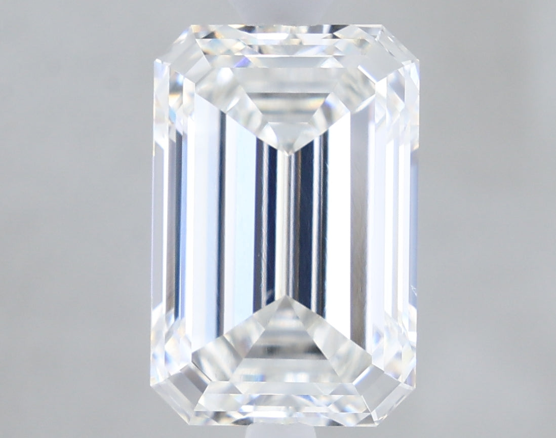 2.32 Carat Emerald Shaped, Ideal Cut, F Color, VS1 Clarity, IGI Certified Lab Grown Diamond