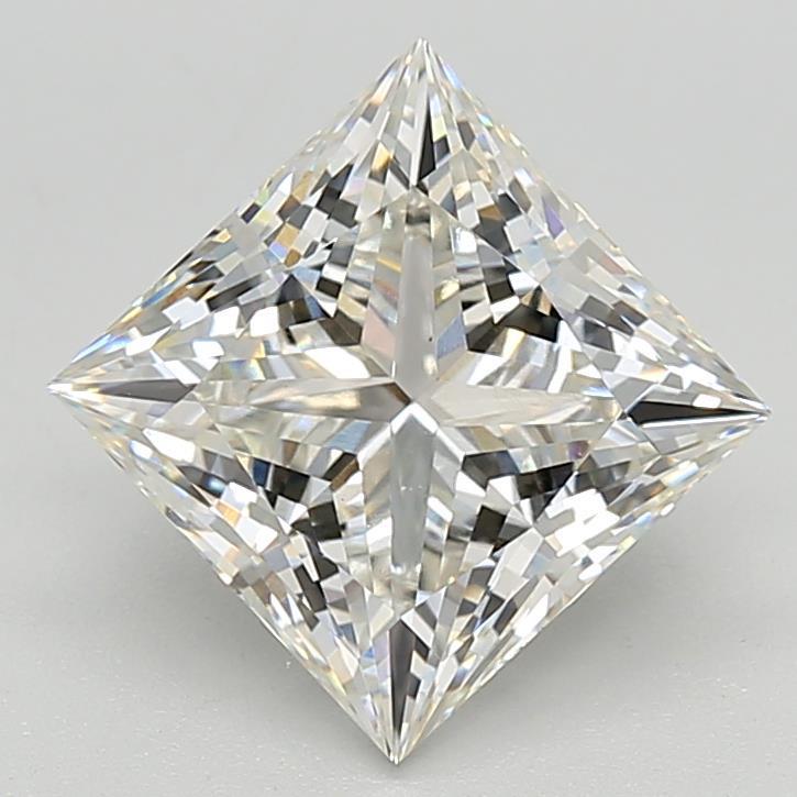 4.06 Carat Princess Shaped, Ideal Cut, G Color, VS1 Clarity, IGI Certified Lab Grown Diamond