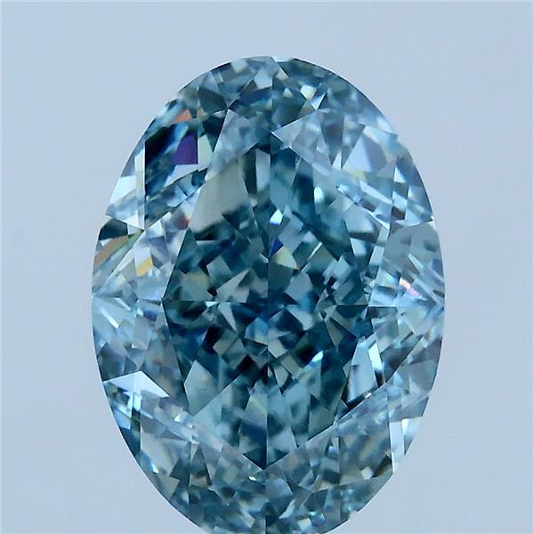 4.01 Carat Oval Shaped, Very Good Cut, FANCY VIVID BLUE Color, VS1 Clarity, IGI Certified Lab Grown Diamond