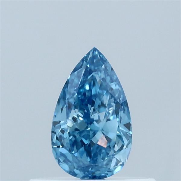 0.43 Carat Pear Shaped, Excellent Cut, FANCY VIVID BLUE Color, VVS1 Clarity, IGI Certified Lab Grown Diamond