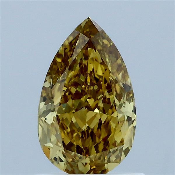1.06 Carat Pear Shaped, Excellent Cut, FANCY INTENSE YELLOW Color, VS1 Clarity, IGI Certified Lab Grown Diamond