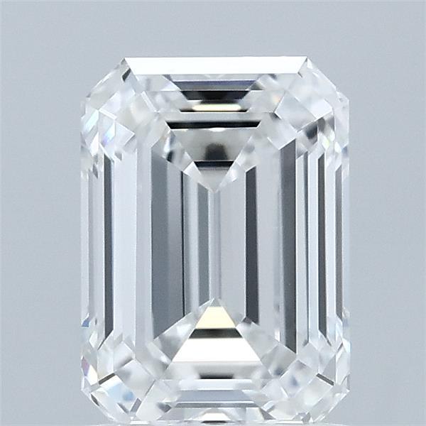1.55 Carat Emerald Shaped, Ideal Cut, D Color, VVS1 Clarity, IGI Certified Lab Grown Diamond