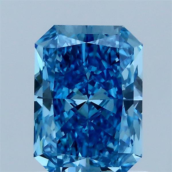 1.18 Carat Radiant Shaped, Ideal Cut, FANCY VIVID BLUE Color, VS1 Clarity, IGI Certified Lab Grown Diamond