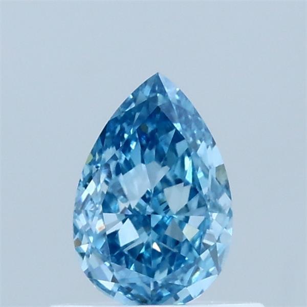 0.59 Carat Pear Shaped, Very Good Cut, FANCY VIVID BLUE Color, VVS2 Clarity, IGI Certified Lab Grown Diamond