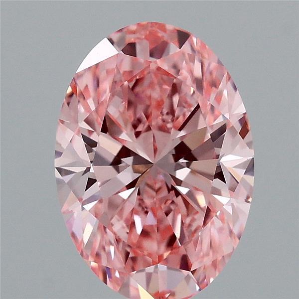 2.00 Carat Oval Shaped, Excellent Cut, FANCY VIVID PINK Color, VS1 Clarity, IGI Certified Lab Grown Diamond