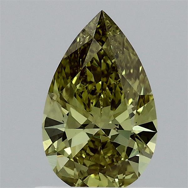 0.76 Carat Pear Shaped, Ideal Cut, FANCY VIVID YELLOW Color, VS1 Clarity, IGI Certified Lab Grown Diamond