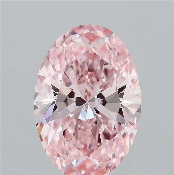1.73 Carat Oval Shaped, Ideal Cut, FANCY VIVID PINK Color, VS1 Clarity, IGI Certified Lab Grown Diamond